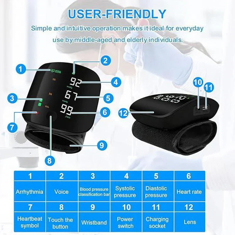 Wrist blood pressure monitor-LUN