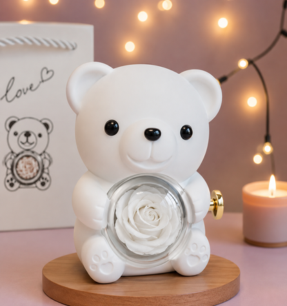💜 Hgfnvllc® Eternal Love Rose Bear ✨ Romantic Preserved Rose Teddy Bear Gift Box for Her-LUN