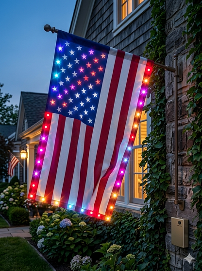 Last Day 49% OFF🔥 🦅 Illuminated 250th Anniversary USA Commemorative Flag - Premium LED Edition (3x5 Ft) -Bestseller-LUN