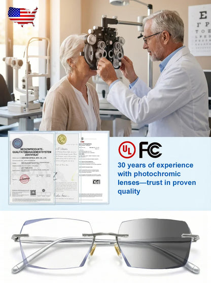 【Co-Created by Designers】Gypsophila Smart Zoom and Color-Changing Reading Glasses-LUN