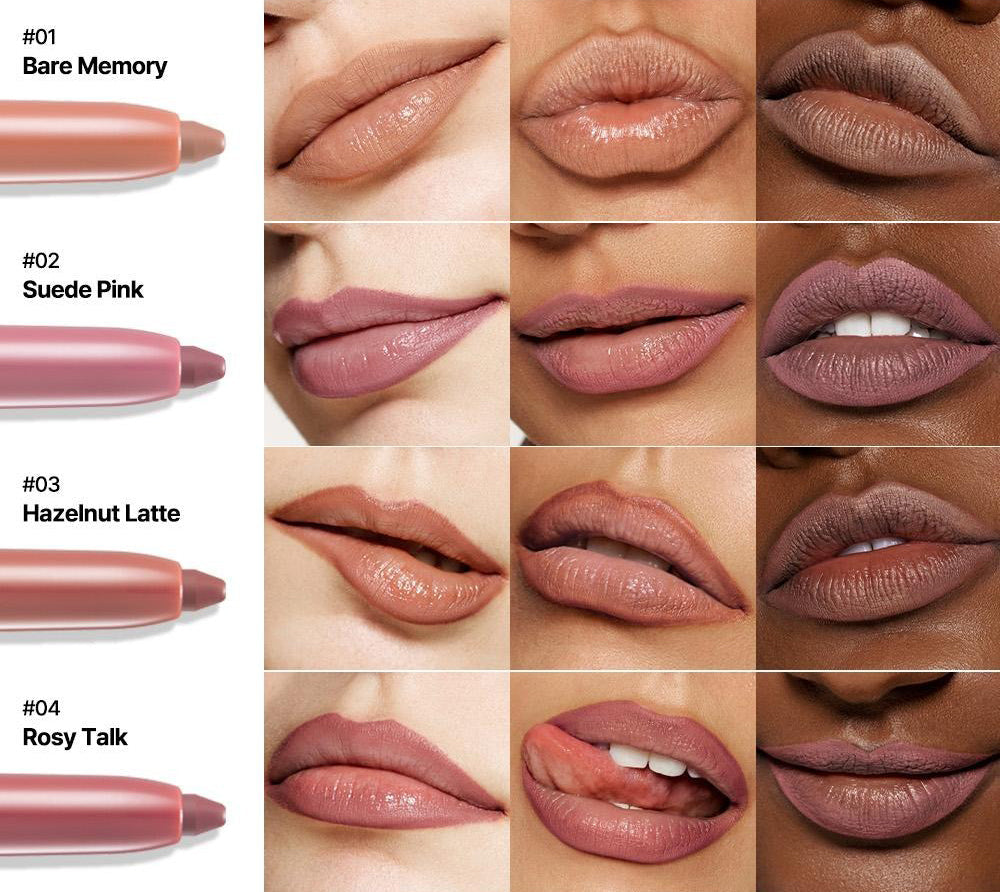 Easy Glide Lip Liner — Creamy, Blendable Color with Smooth Application-LUN