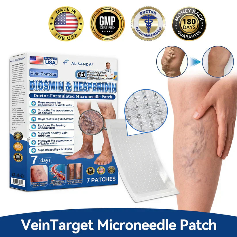 🌿 Hgfnvllc® Vein Contour Micro-Patch ✨ Diosmin & Hesperidin Leg Care Support-LUN
