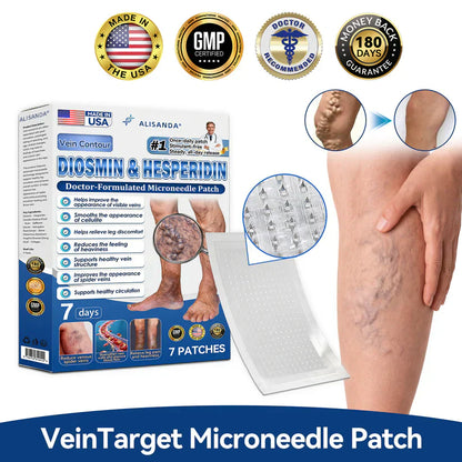 🌿 Hgfnvllc® Vein Contour Micro-Patch ✨ Diosmin & Hesperidin Leg Care Support-LUN