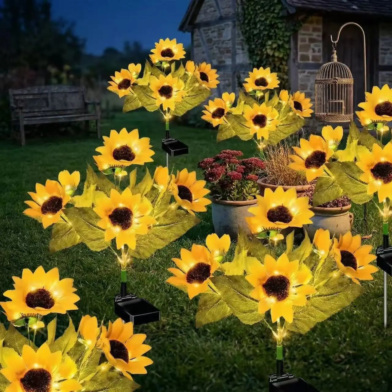 【MothersDayGift】🔥Hot Sale 49% off🌟🌻 2026 UPGRADED Solar Sunflowers – Hyper-Realistic Petals, Stunning Shadow Projections & Dusk-to-Dawn Garden-LUN