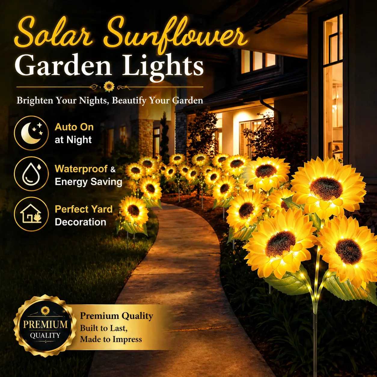 【MothersDayGift】🔥Hot Sale 49% off🌟🌻 2026 UPGRADED Solar Sunflowers – Hyper-Realistic Petals, Stunning Shadow Projections & Dusk-to-Dawn Garden-LUN