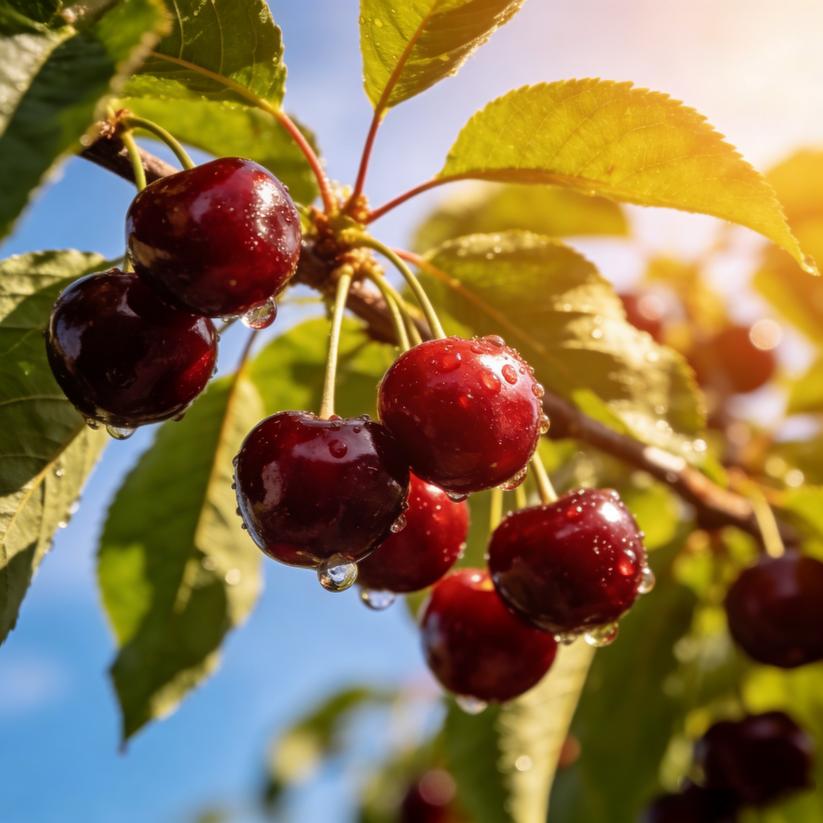 🍒Black Cherry Plant Kit – American & Chilean Varieties for Home Garden -LUN