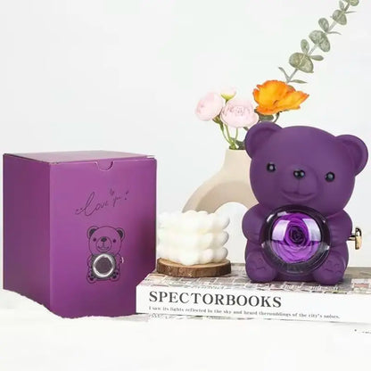 💜 Hgfnvllc® Eternal Love Rose Bear ✨ Romantic Preserved Rose Teddy Bear Gift Box for Her-LUN