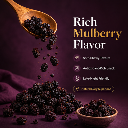 Dried Mulberries – Nourish Liver & Kidney, Darken Hair, Perfect for Night Owls-LUN