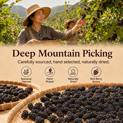 Dried Mulberries – Nourish Liver & Kidney, Darken Hair, Perfect for Night Owls-LUN