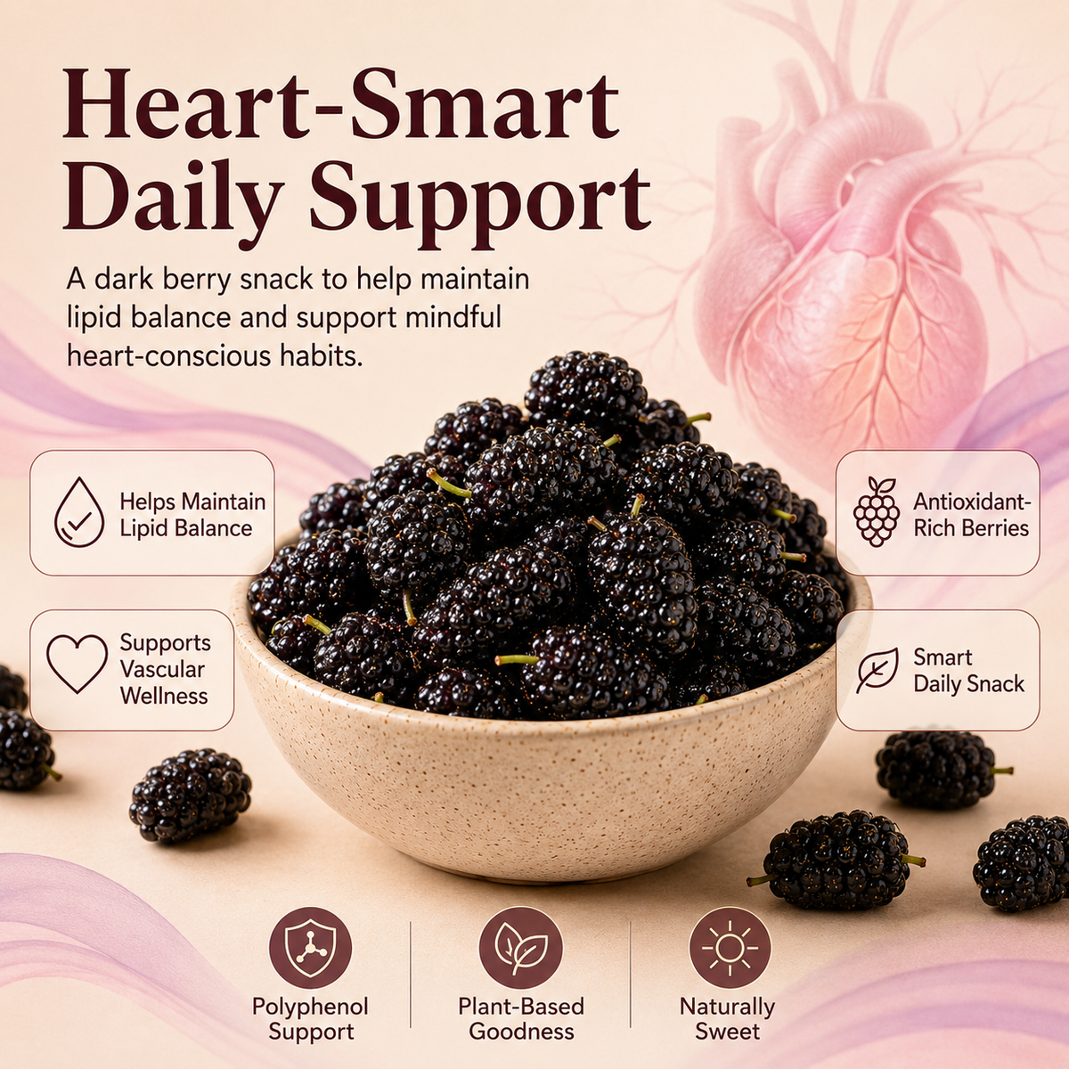 Dried Mulberries – Nourish Liver & Kidney, Darken Hair, Perfect for Night Owls-LUN