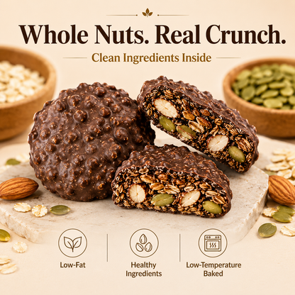 🍫 Nama Chocolate Nut Oat Crisps – Low-Fat Crunchy Snack with Whole Nuts & Oats 🌾-LUN