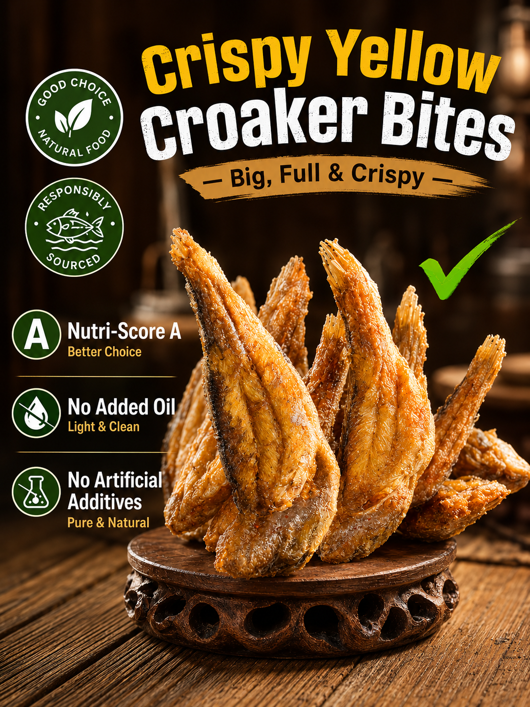 High-protein ready-to-eat deep-sea fish crisps-LUN
