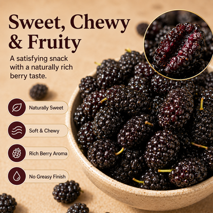 Dried Mulberries – Nourish Liver & Kidney, Darken Hair, Perfect for Night Owls-LUN