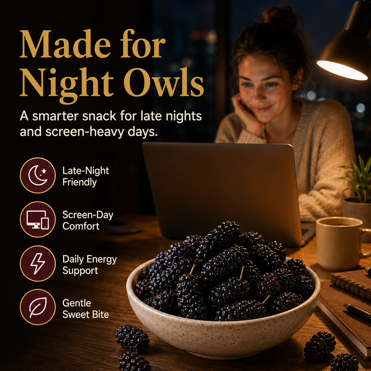 Dried Mulberries – Nourish Liver & Kidney, Darken Hair, Perfect for Night Owls-LUN
