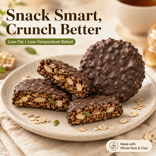 🍫 Nama Chocolate Nut Oat Crisps – Low-Fat Crunchy Snack with Whole Nuts & Oats 🌾-LUN