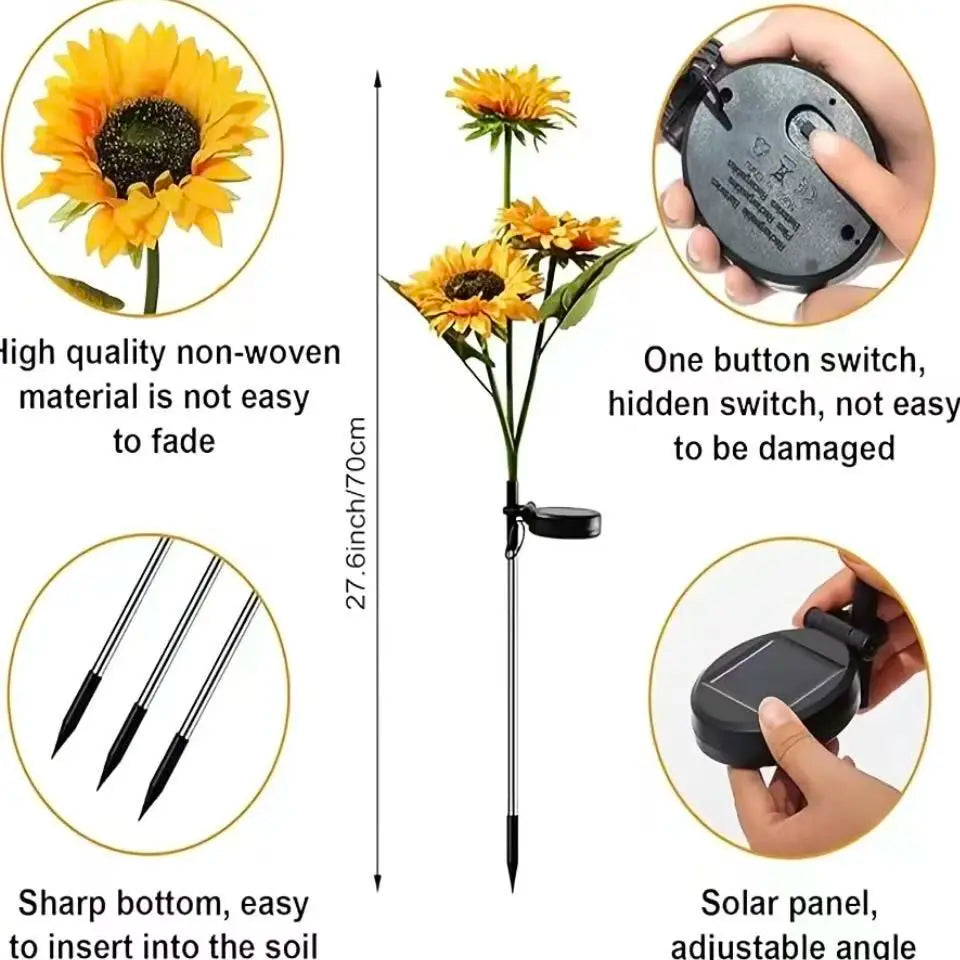 【MothersDayGift】🔥Hot Sale 49% off🌟🌻 2026 UPGRADED Solar Sunflowers – Hyper-Realistic Petals, Stunning Shadow Projections & Dusk-to-Dawn Garden-LUN