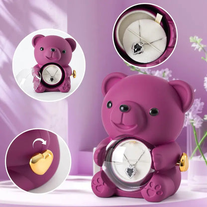 💜 Hgfnvllc® Eternal Love Rose Bear ✨ Romantic Preserved Rose Teddy Bear Gift Box for Her-LUN